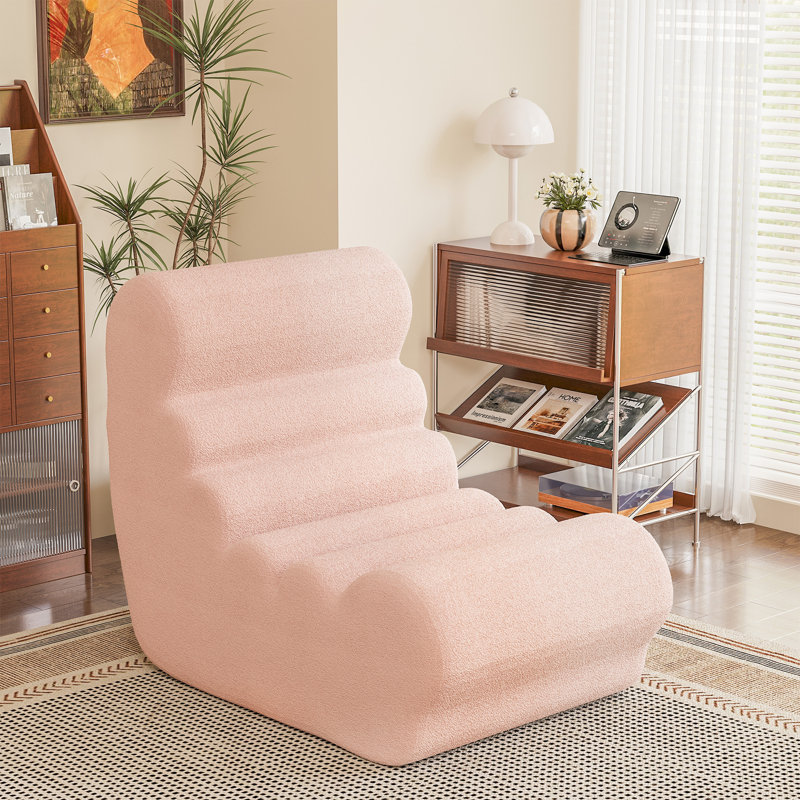 Leisure Sofa, Caterpillar Bean Bag Chair, Ergonomic Leisure Chair Single Sofa Suitable for Bedroom, Living Room, Office, Pink