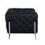  Fauteuil Chesterfield noir en cuir italien capitonné avec détails argentés-1030427445-1030427467