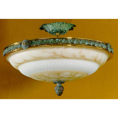 Dewberry Glass Semi Flush Mount