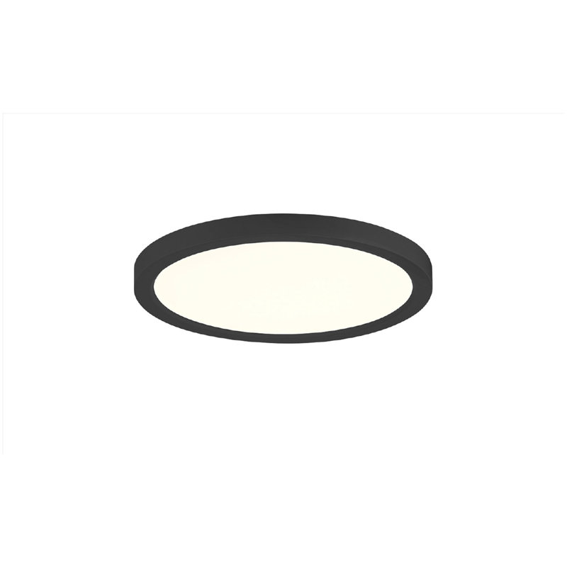 artemis LED Flushmount - Round, 10W, 5CCT,, Black, 1" H x 7.88" W x 7.88" D