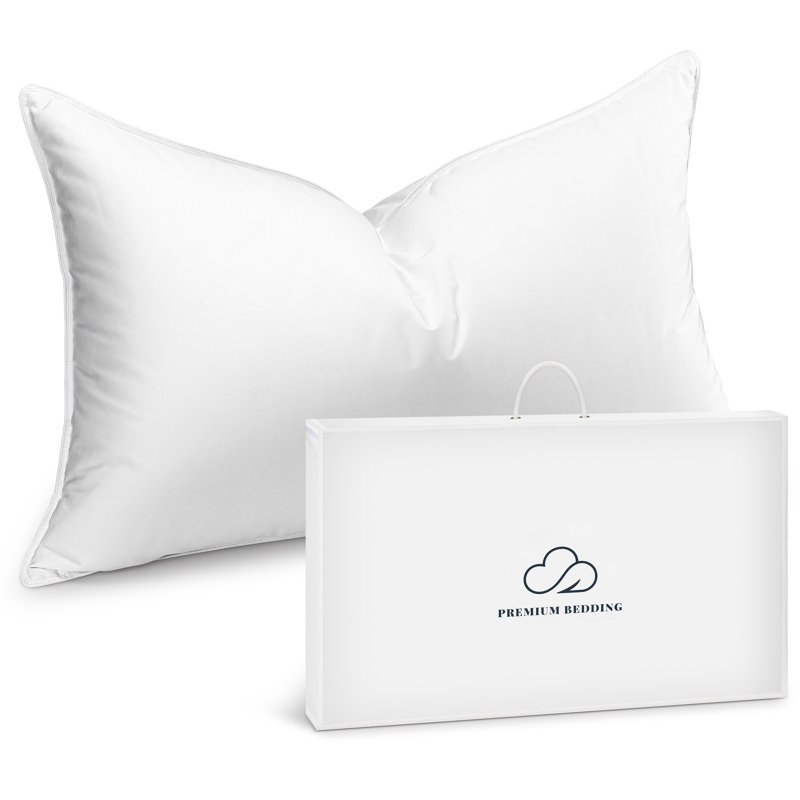 Oreillers luxueux en duvet d'oie 100% naturel haut de gamme, Grand lit