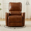 Fauteuil inclinable électrique en cuir avec base et pivot