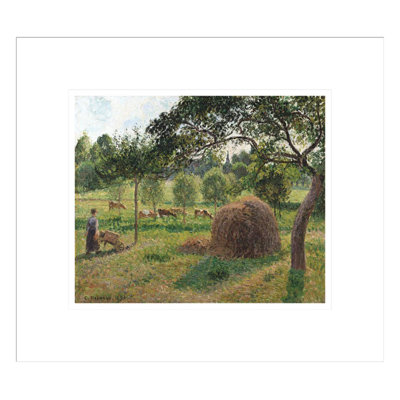 «Dusk at Erangy» par Camille Pissarro, impression giclée sur cadre