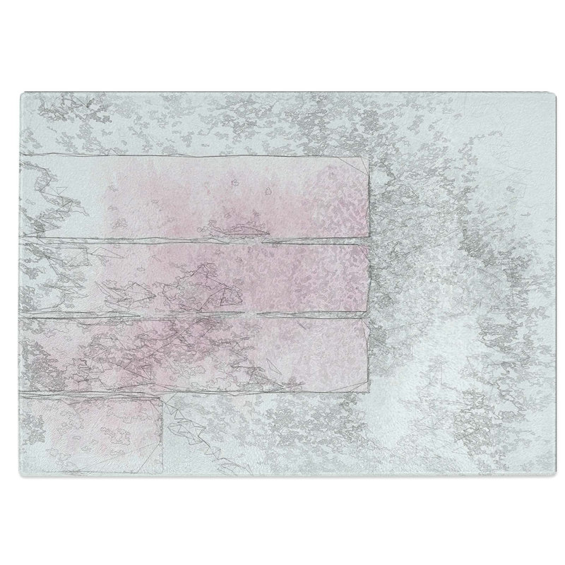 Tempered Glass Stacked Bars Chopping Board, 39 cm W x 28.5 cm L