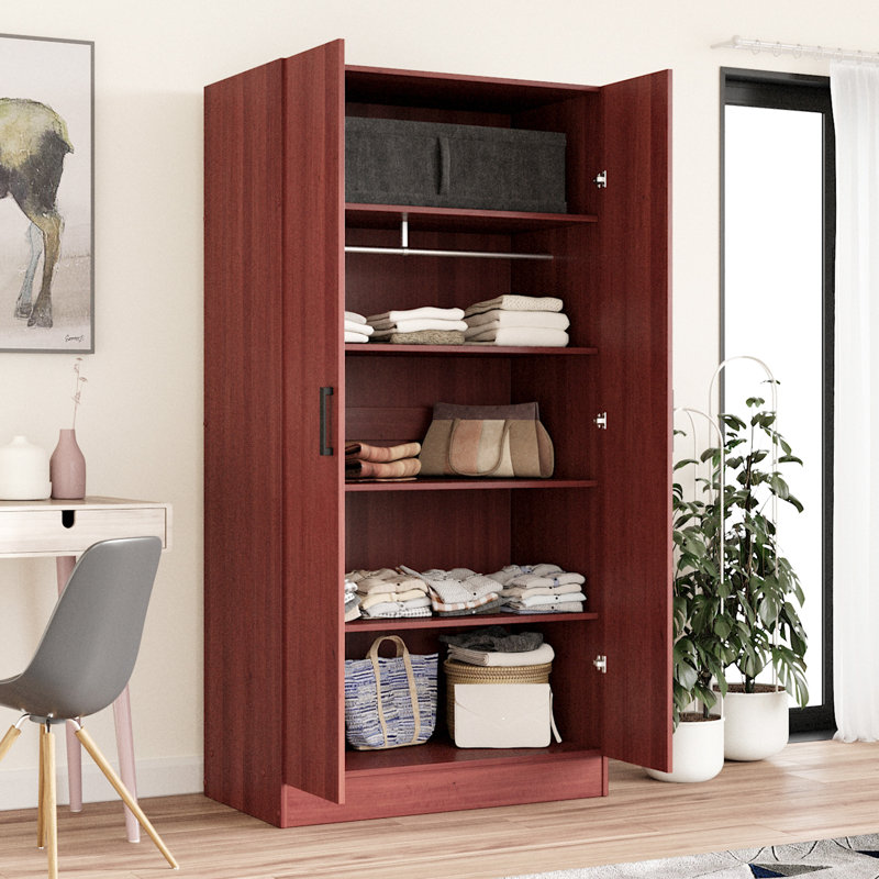 Armoire en bois manufacturé Schriver Harmony, Acajou