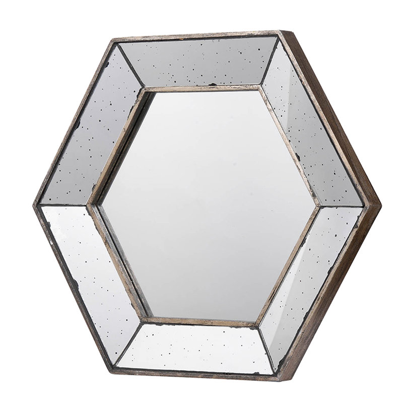 Miroir mural 21 "X 18" Hexagon, 18,13 po x 21,77 po