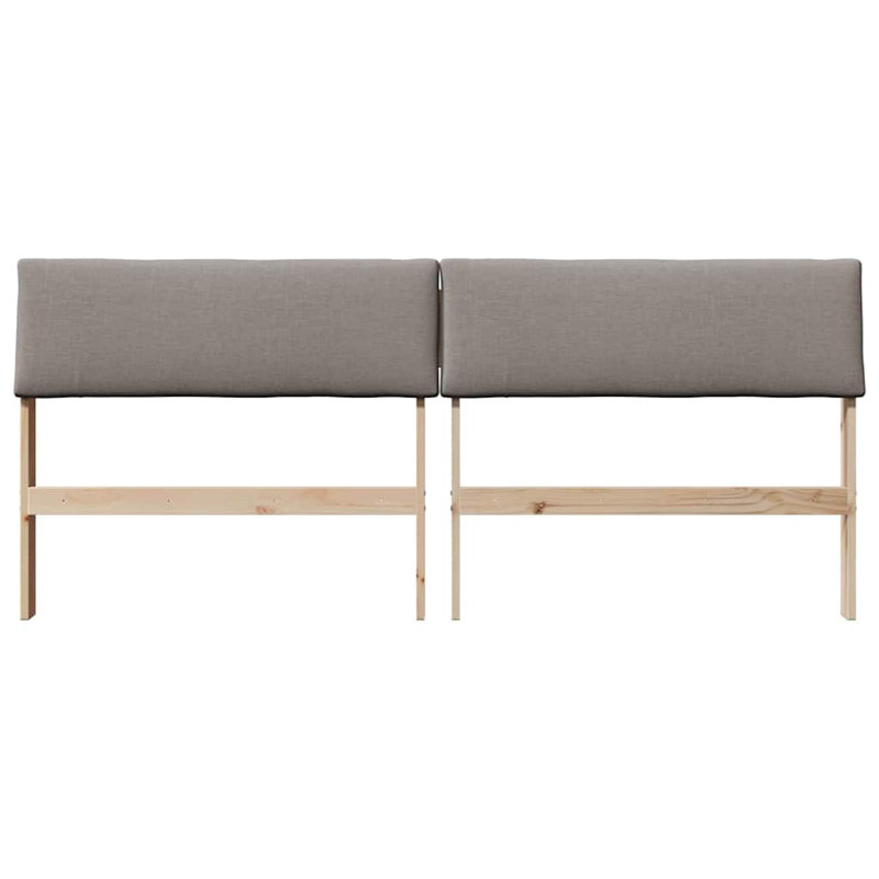 Solid Wood Headboard, Taupe, Brown, DE Size - 180 x 220 cm