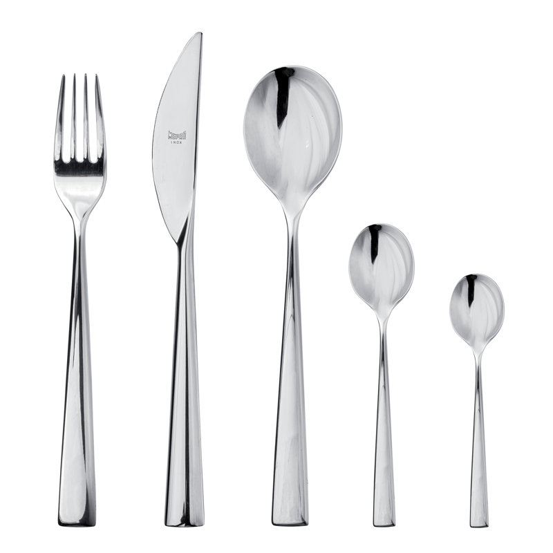 Ensemble de couverts Energia avec cuillères à moka - 30 pièces - Acier inoxydable