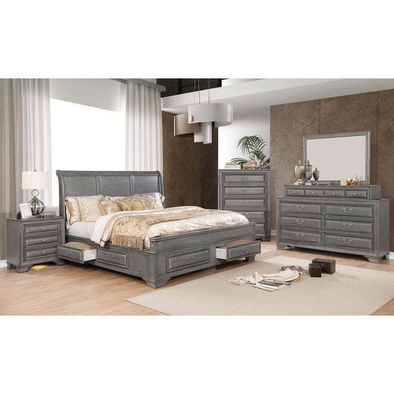 Goldene 36'' W 5 - Drawer Dresser, Gray