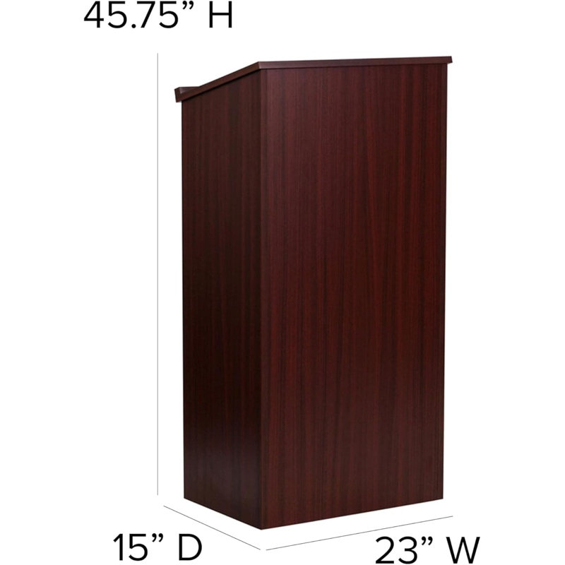 Lutrin Flash Furniture Mysta avec rangement dissimulé et tablette réglable pour les présentations et les propos professionnels