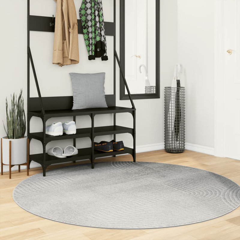 Charmel Solid Colour Area Rug, Round 160cm