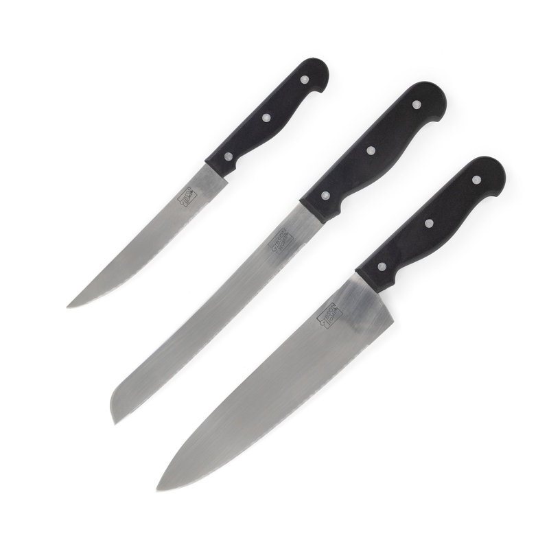 Gibson Home 13-Piece Black Stainless Steel Cutlery Set with Wood Block