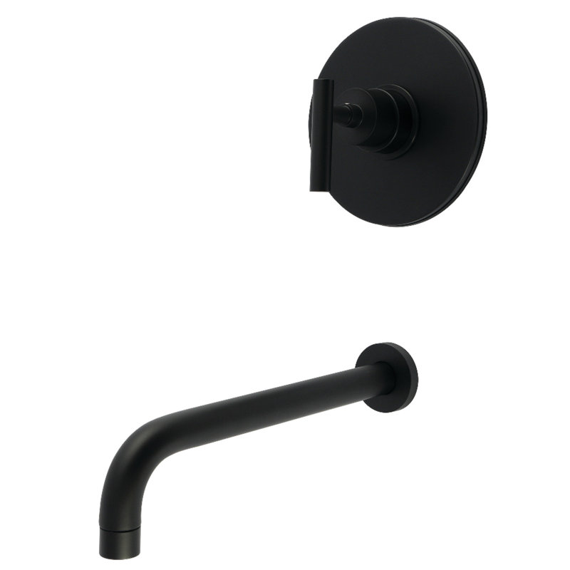 Robinet de baignoire à pression équilibrée à poignée simple Kingston Brass Kingston, Noir mat