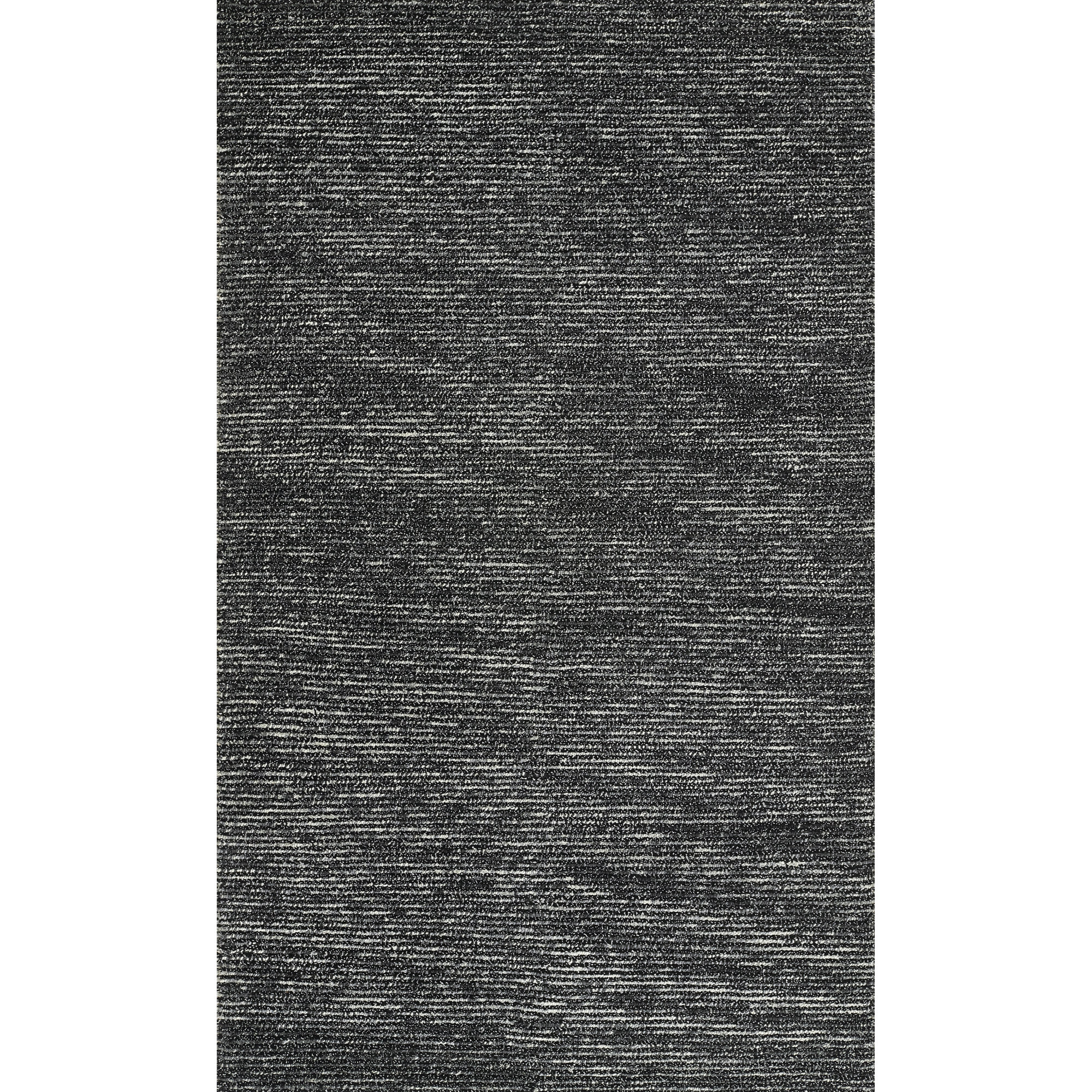 Handmade Wool Black Rug, Rectangle  2' x 3'