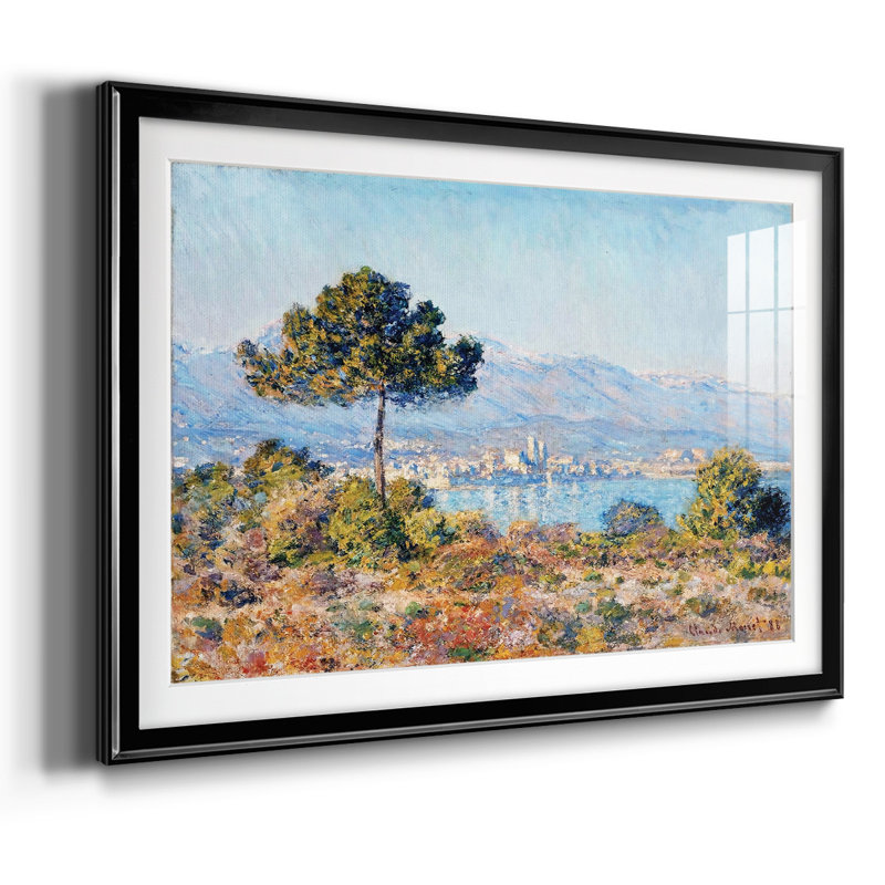 Vue d'Antibes depuis le Notre, impression sur papier encadrée, Cadre noir, H 15 po x l 21 po x P 1,5 po