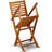5 Piece Patio Dining Set Includes an Oval Outdoor Acacia Wood Table and 4 Folding Arm Chairs, 36x60 Inch, Natural Oil-408973517