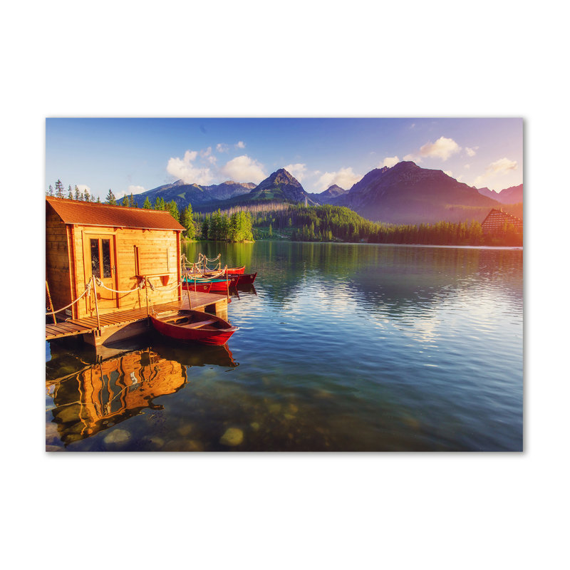 Lake In The Mountains - Wrapped Canvas Print