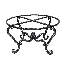 Rich Natural Mesquite with a Turquoise Gemstone Inlay - Hand-forged Wrought Iron Round Coffee Table - Mexports by Susana Molina