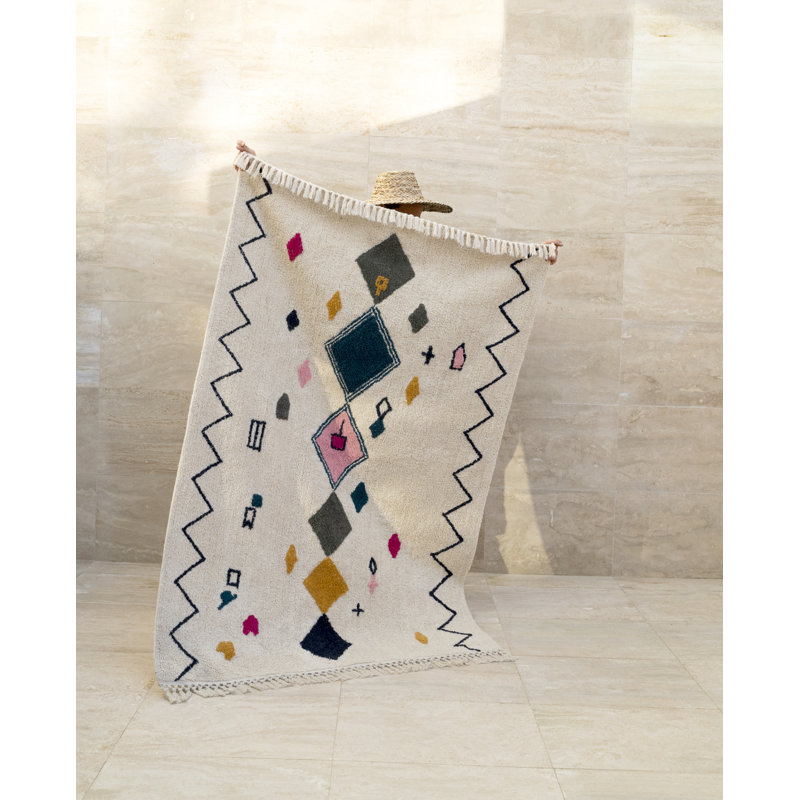 Adcock Moroccan Hand Woven Area Rug, Rectangle 160 x 230cm