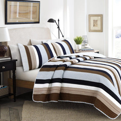 Traditional Cotton Striped Quilt