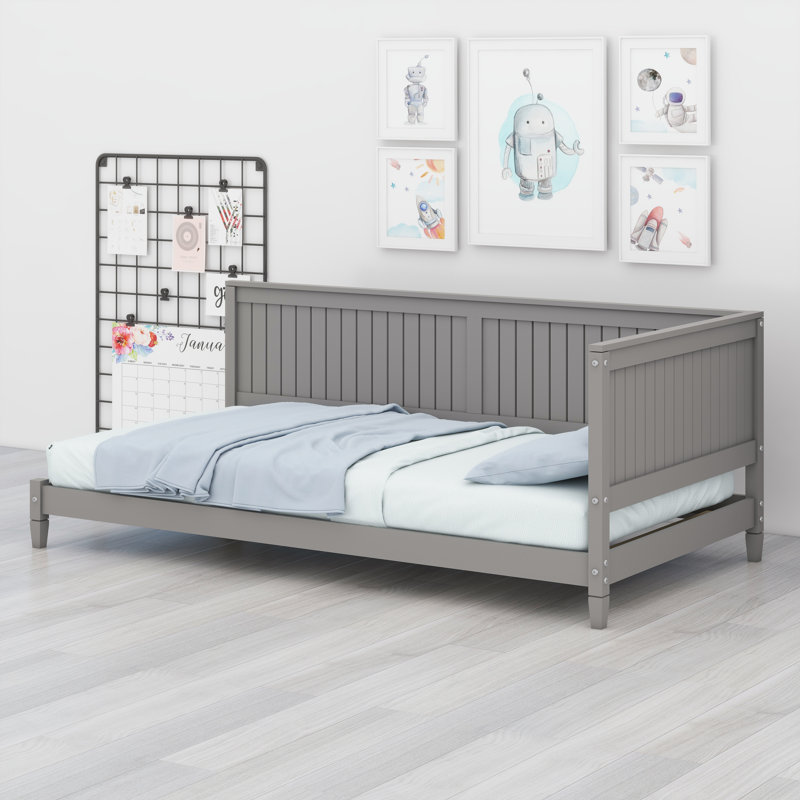 Wood Daybed/Sofa Bed, Twin, Gray