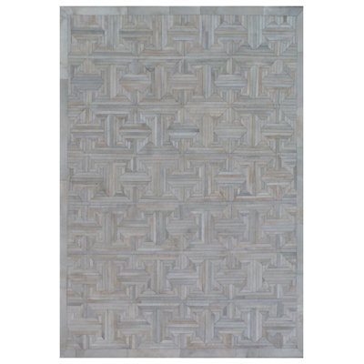 Natural Hide Cowhide Geometric Indoor Rug