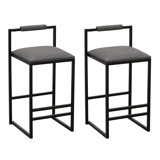 Fabric 2 Counter Height Barstools Kitchen Island Stools