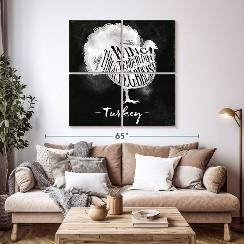 Brampt Turkey Cuts, 45" H x 45" W