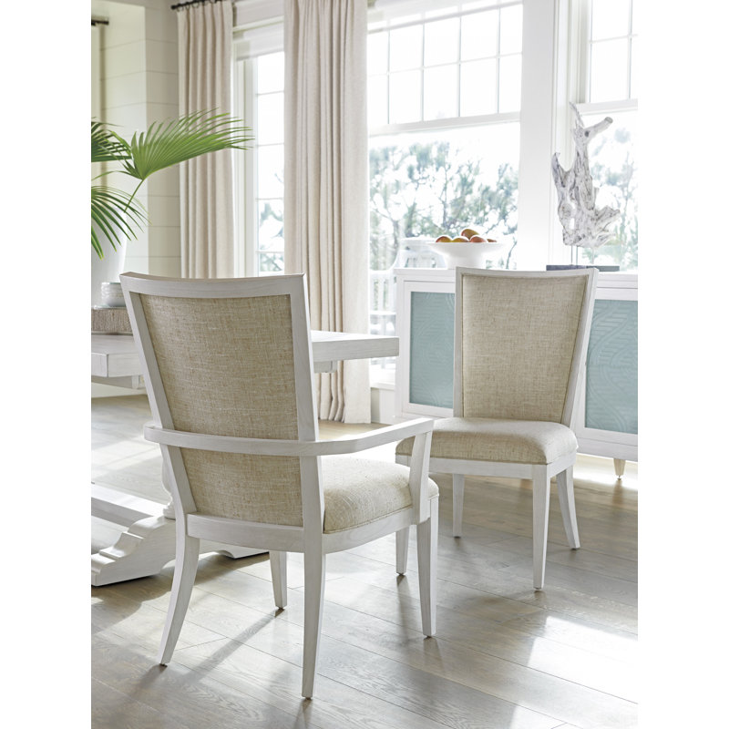 Ocean Breeze Sea Winds Upholstered Side Chair, Beige