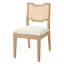 Ensemble de 2 tabourets de bar 28 po en acier inoxydable avec dossier en rotin naturel pour table de salle à manger