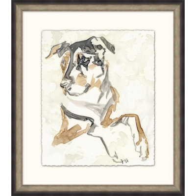 Opale - peinture encadrée sur papier