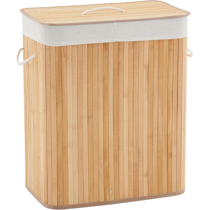 Bamboo Laundry Room Organiser, Brown