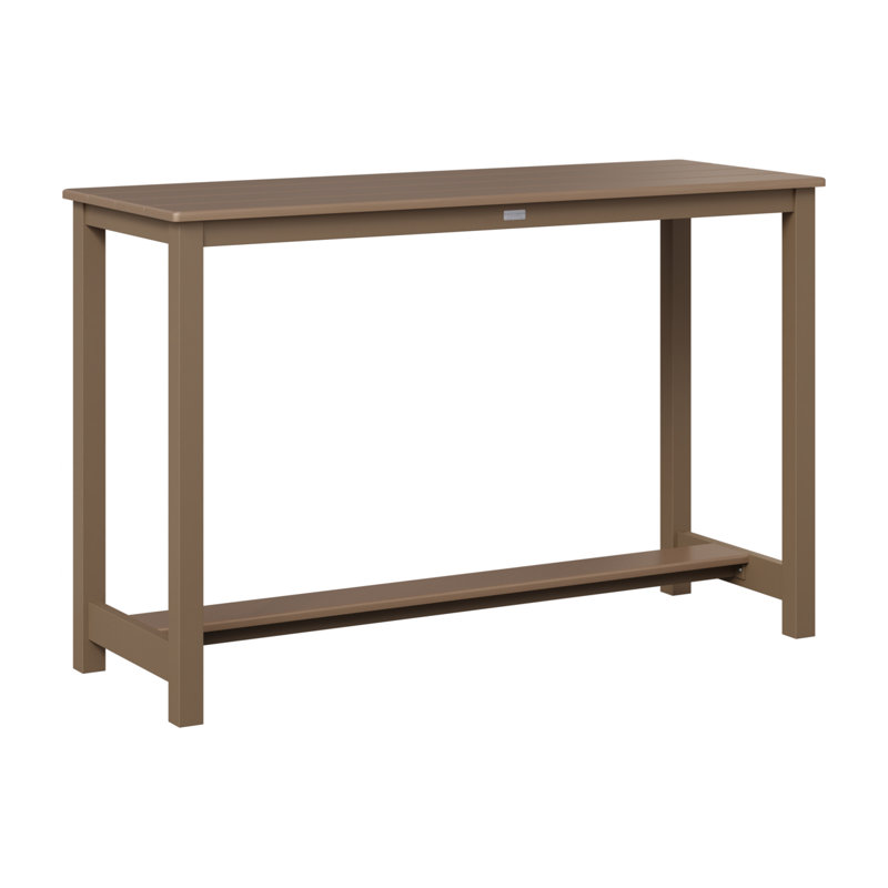 Table de bar Berlin Gardens, Argile, H 38,5 po x l 60 po x P 22 po, Bronze martelé