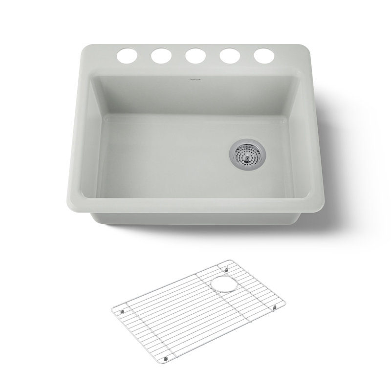 Riverby 27" Undermount Single-Bowl Workstation Kitchen Sink, Sea Salt