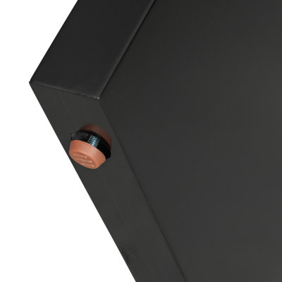 Table de vestibule de style U en U de 60 pouces avec un design géométrique, une finition peinte et des pieds réglables pour les entrées de salon spacieuses, les lignes épurées et la décoration intérieure