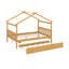 Lit double en bois avec lit gigogne-1158639693