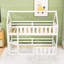 Lit simple superposé simple en bois avec échelle-678899858