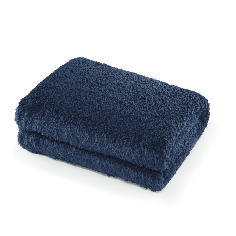 Jeté en sherpa CBCHome Cozy Chenille, Jeté, Indigo vintage