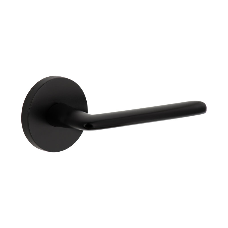 Rosace simple Viaggio Circolo avec levier Brezza, Droite, Noir satiné, Rond