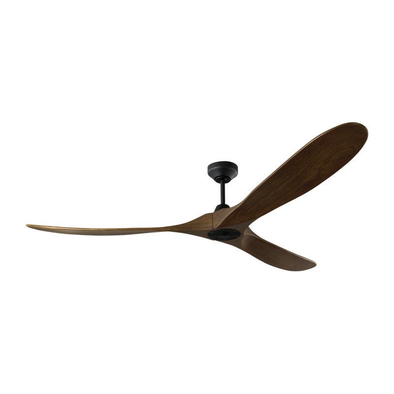 Maverick Smart 70 Indoor Ceiling Fan with Threaded Downrod, blades and Handheld Remote, Dark Walnut, Midnight Black