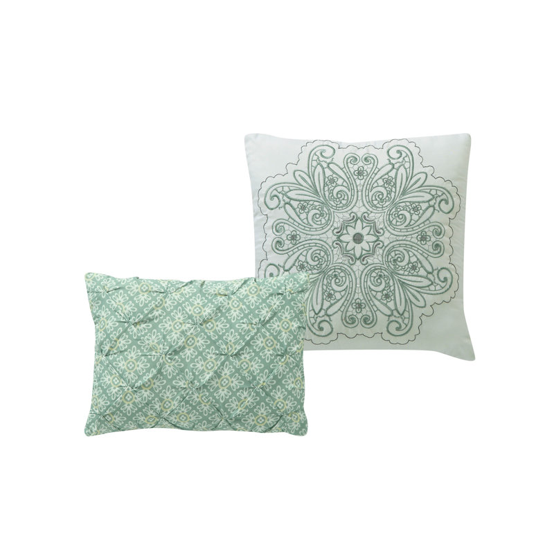 Aqua Reversible Microfiber Full Quilt Set