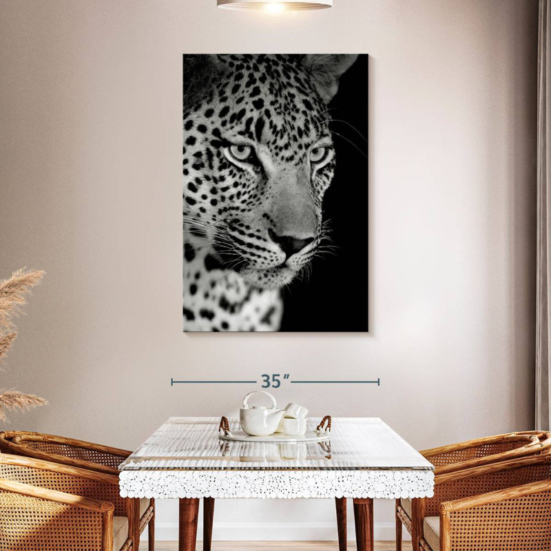 Brampt Leopard Monochrome, 24" H x 16" W