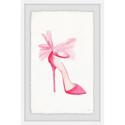 «Pink High Heels», reproduction d'art encadrée
