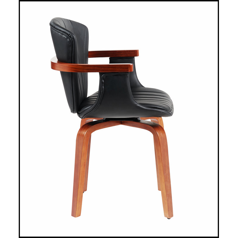 Ensemble de chaises de salle à manger pivotantes en bois cintré d'inspiration Mid-Century moderne, idéales pour ajouter charme rétro et fonctionnalité à divers espaces de vie