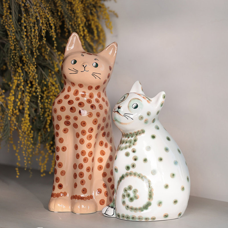 Picture Color Cat Ceramic Decorative Object