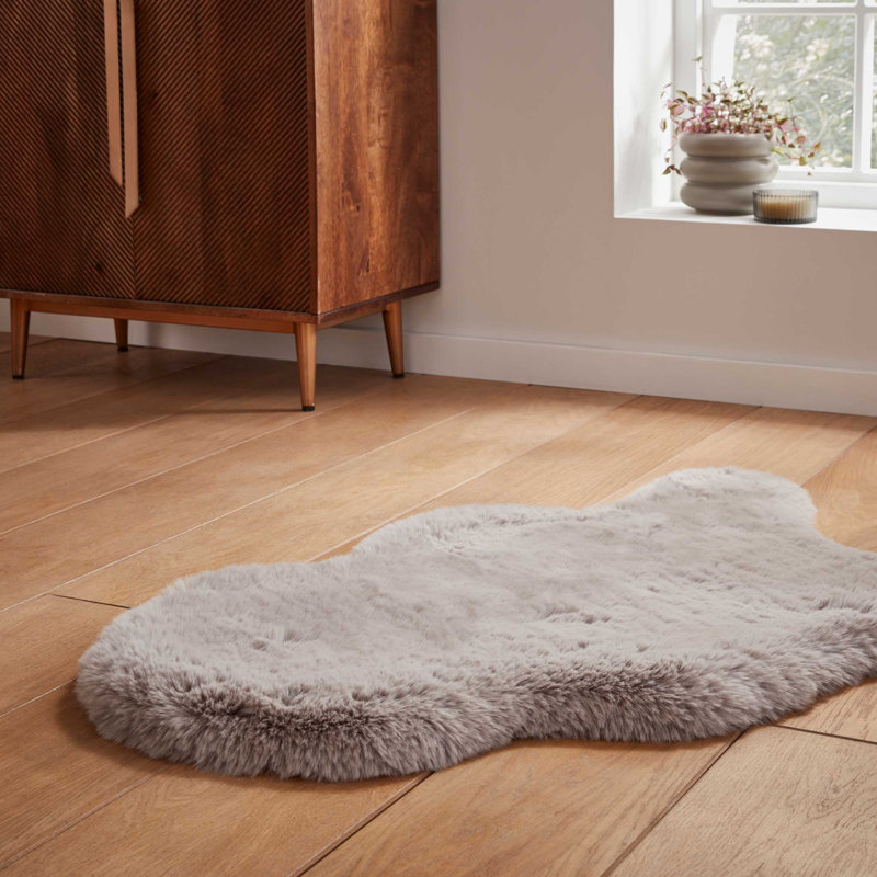 Lehi area rug Table Tufted Sheepskin Silver, Novelty 60 x 90cm