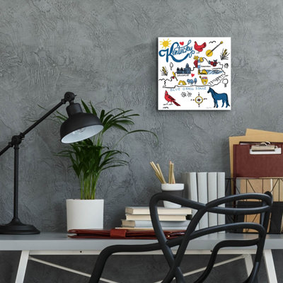  «Kentucky» par Farida Zaman, art mural en verre acrylique, 12 po x 12 po