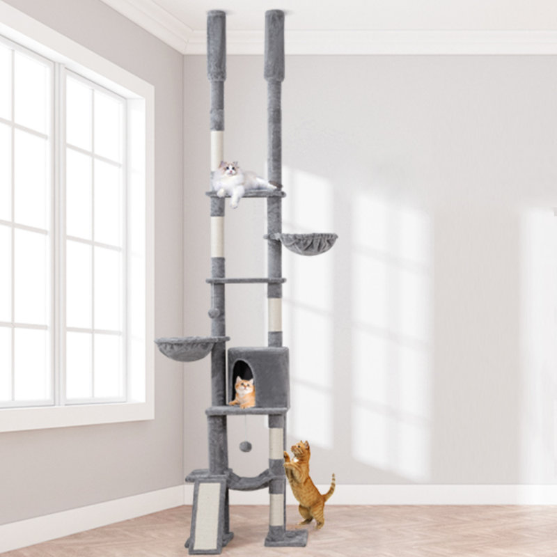 Tour pour arbre à chat à hauteur réglable du sol au plafond