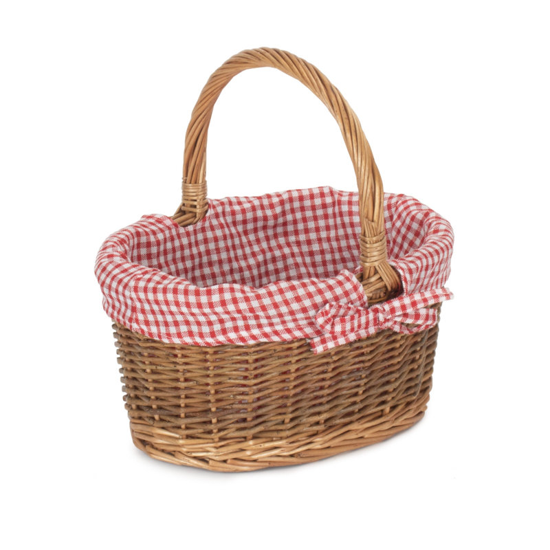 Bay Isle Home Wicker Decorative Basket, 22" H x 29" W x 20" D, Red