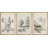 Vintage Countryside Forest Mountain River Nature Landscape Framed On Canvas 3 Pieces Print Wall Art-91874916-91874917